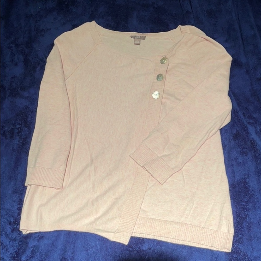 Woman’s offset button sweater